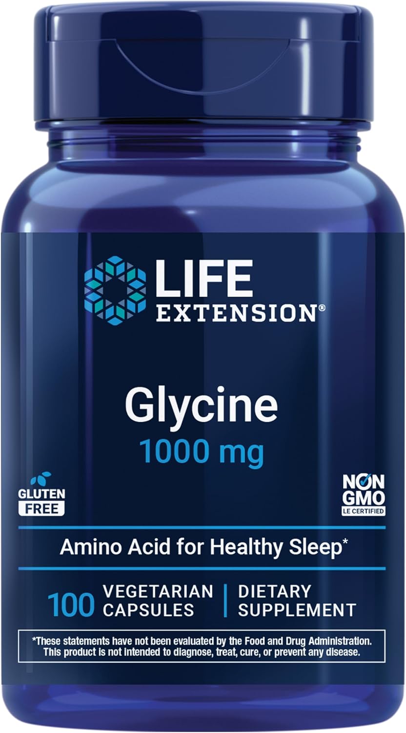 Life Extension Glycine 1000 mg supplement bottle
